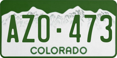 CO license plate AZO473
