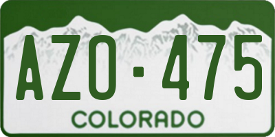 CO license plate AZO475