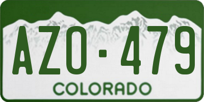 CO license plate AZO479