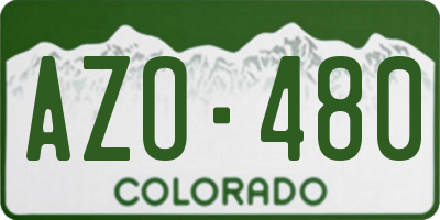 CO license plate AZO480