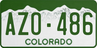 CO license plate AZO486