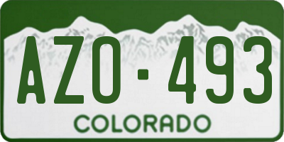 CO license plate AZO493