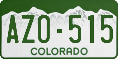 CO license plate AZO515