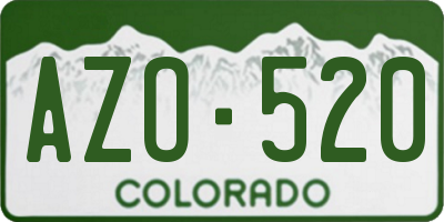 CO license plate AZO520