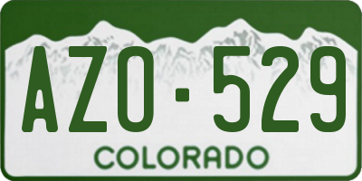 CO license plate AZO529