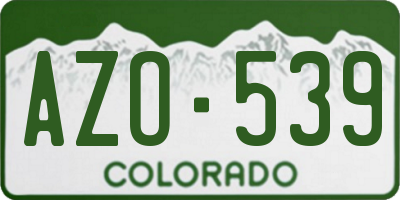 CO license plate AZO539