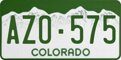 CO license plate AZO575