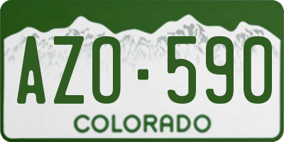CO license plate AZO590