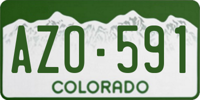 CO license plate AZO591