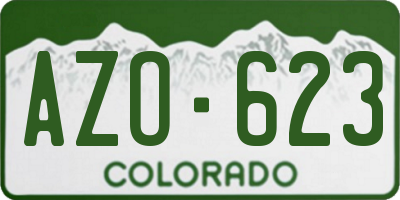 CO license plate AZO623