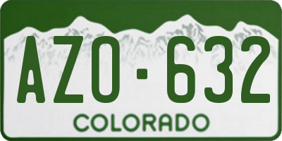 CO license plate AZO632