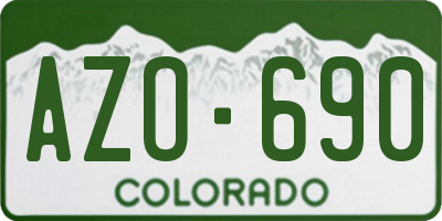 CO license plate AZO690