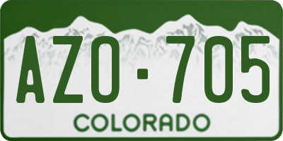 CO license plate AZO705
