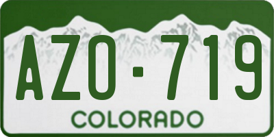 CO license plate AZO719