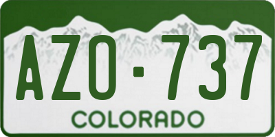 CO license plate AZO737
