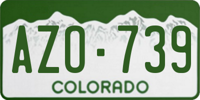 CO license plate AZO739