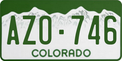 CO license plate AZO746