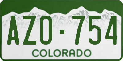 CO license plate AZO754