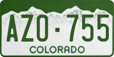 CO license plate AZO755