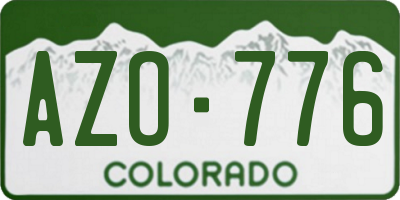 CO license plate AZO776