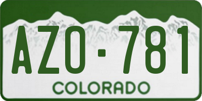 CO license plate AZO781