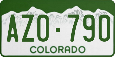 CO license plate AZO790