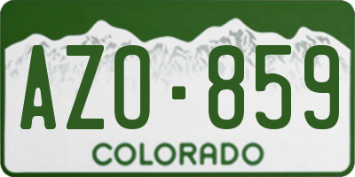 CO license plate AZO859