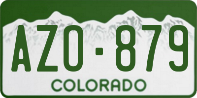 CO license plate AZO879