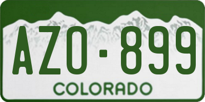 CO license plate AZO899