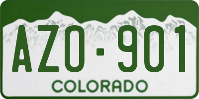 CO license plate AZO901