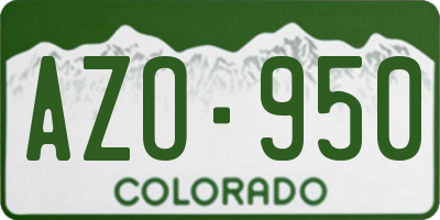 CO license plate AZO950