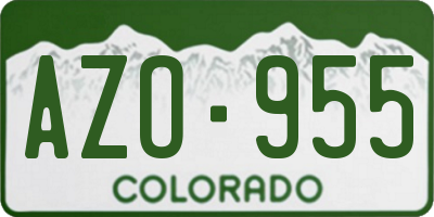 CO license plate AZO955