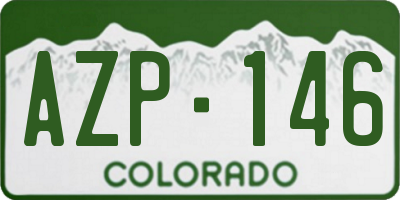 CO license plate AZP146