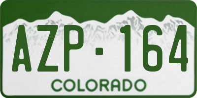 CO license plate AZP164