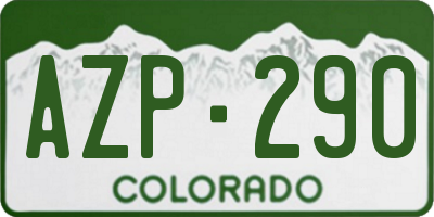 CO license plate AZP290
