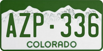 CO license plate AZP336