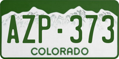 CO license plate AZP373