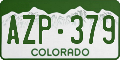 CO license plate AZP379