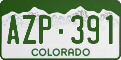 CO license plate AZP391