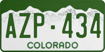 CO license plate AZP434