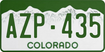 CO license plate AZP435
