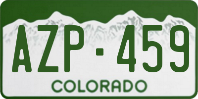 CO license plate AZP459