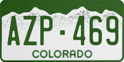 CO license plate AZP469