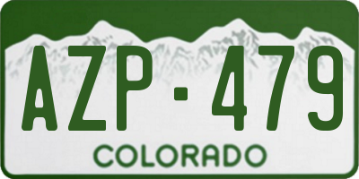 CO license plate AZP479