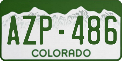 CO license plate AZP486