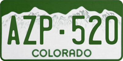 CO license plate AZP520