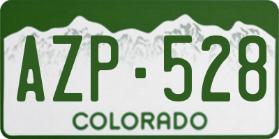 CO license plate AZP528
