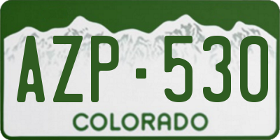 CO license plate AZP530
