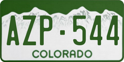 CO license plate AZP544