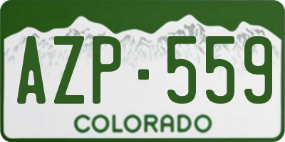 CO license plate AZP559